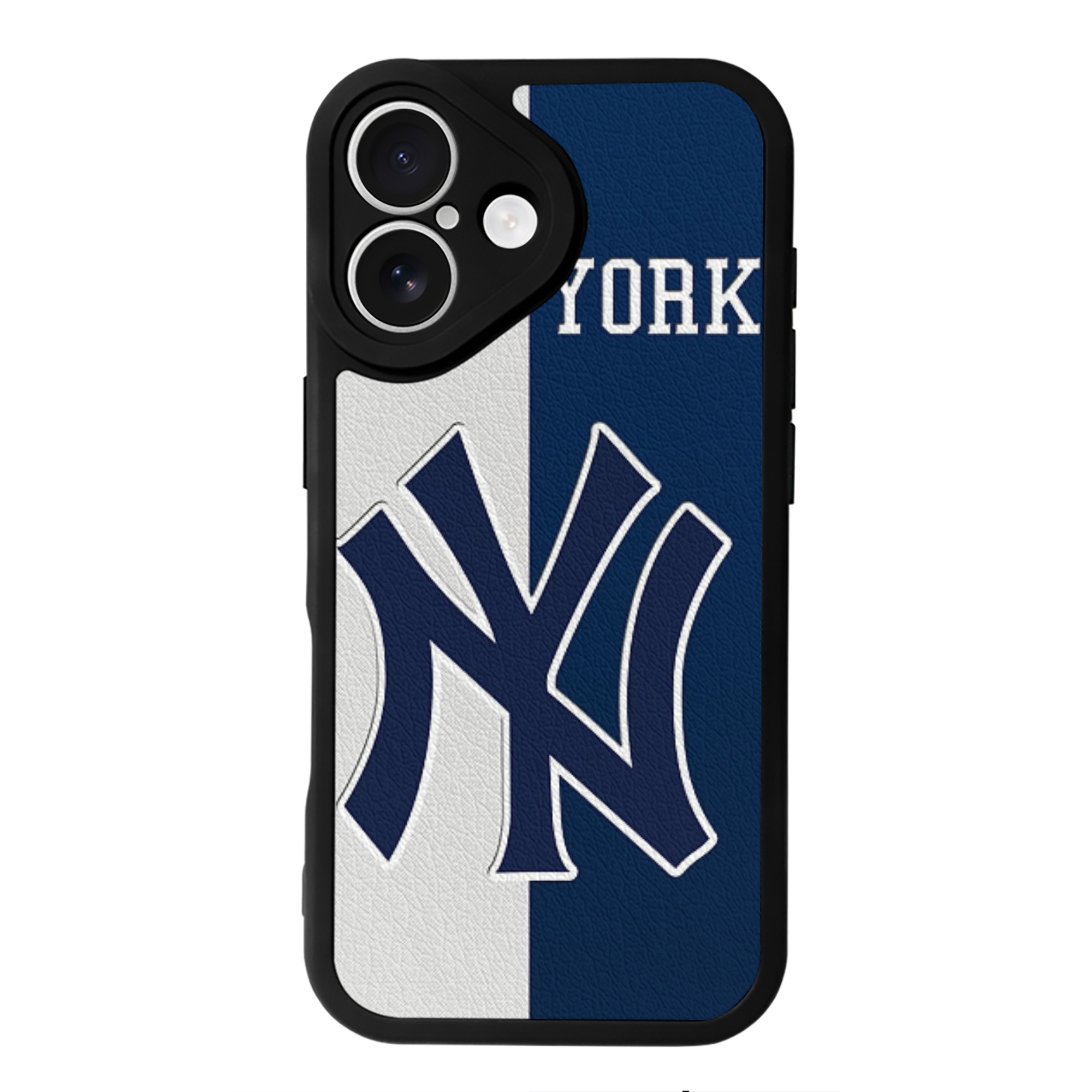 New York Yankees 332 IPhone 16 Silicone Leather Case – UV Print, Lambskin Texture – Perfect Fit, Wireless Charging Compatible, Scratch Resistant, Precise Cutouts – Stylish Protection For IPhone 16